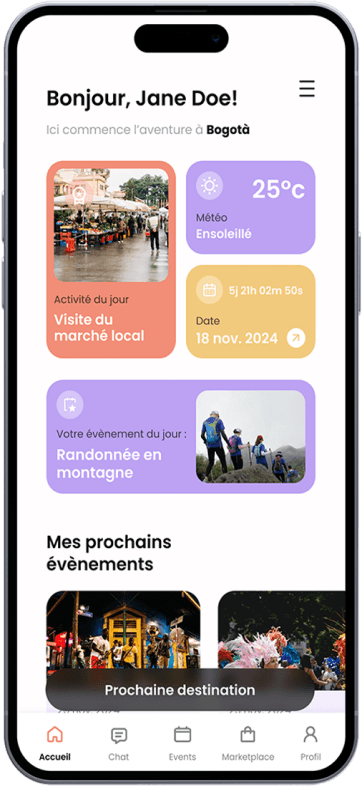Aperçu de l’application FrenchCo sur téléphone